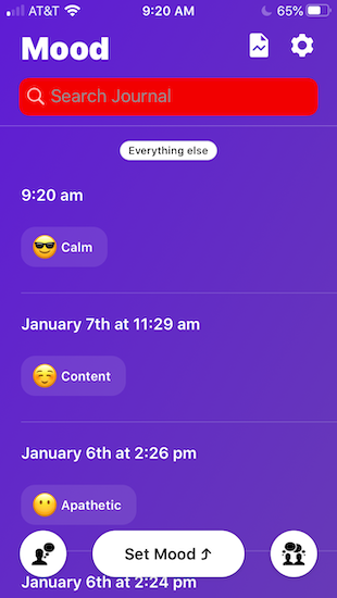 Mood - Journal & Anxiety Chat vs emoods